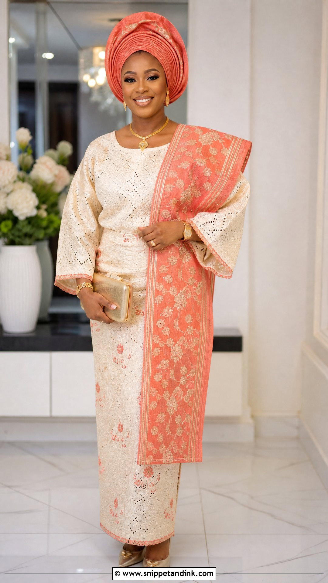 Aso Ebi Lace Iro And Buba - Snippet and Ink - 20 Ask Ebi Lace Styles
