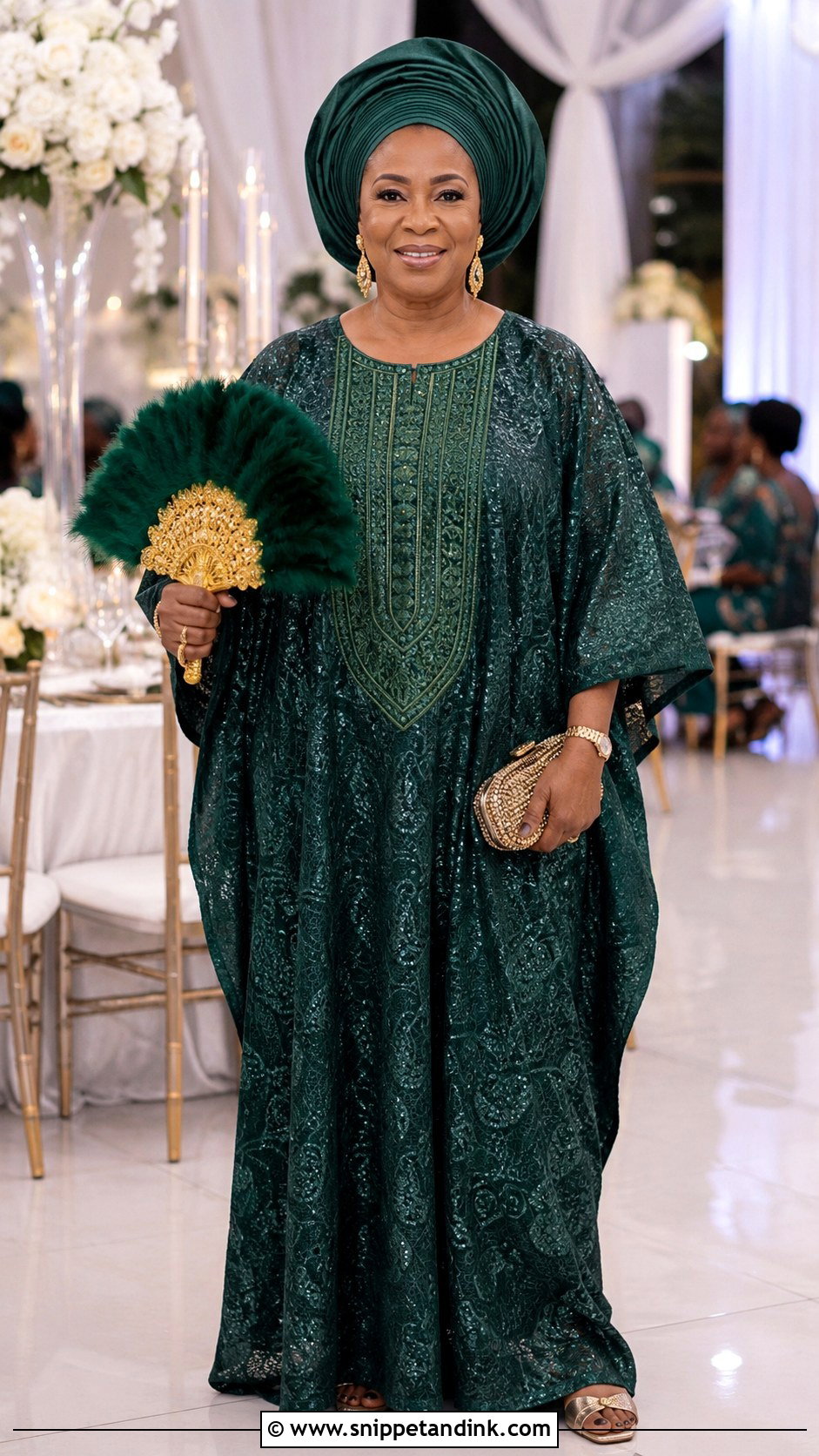 Aso Ebi Lace Kaftan Gown - Snippet and Ink - 20 Ask Ebi Lace Styles