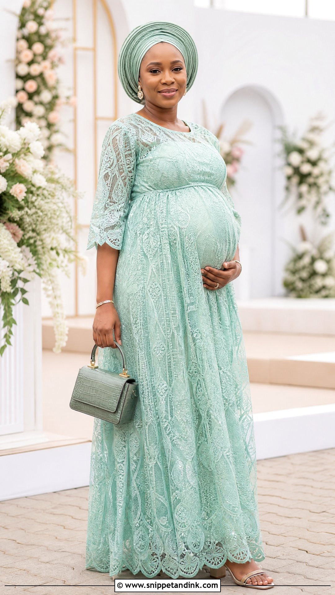 Aso Ebi Lace Maternity Gown - Snippet and Ink - 20 Ask Ebi Lace Styles