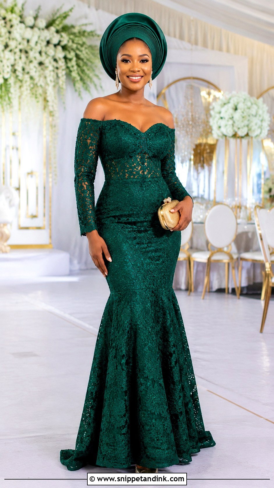 Aso Ebi Lace Mermaid Gown - Snippet and Ink - 20 Ask Ebi Lace Styles