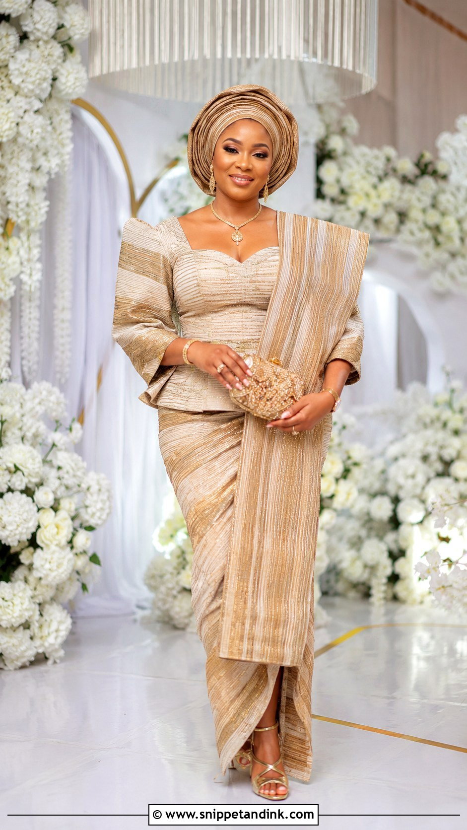 Aso Oke Iro And Buba Outfit - Snippet and Ink - 20 African Wedding Outfits