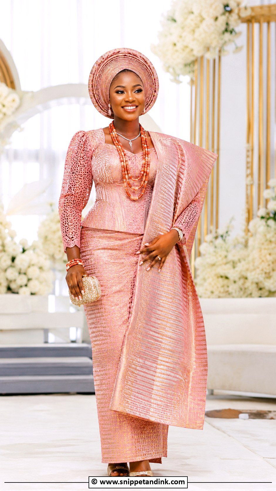 Aso Oke Iro And Buba - Snippet and Ink - 30 African Wedding Dress Ideas