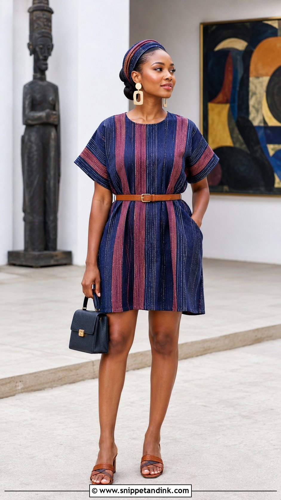 Aso Oke Shift Short Gown - Snippet and Ink - 20 Aso Oke Short Gown Styles