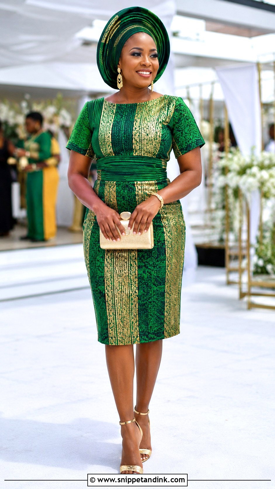 Aso Oke Short Gown for Wedding Guest - Snippet and Ink - 20 Aso Oke Short Gown Styles
