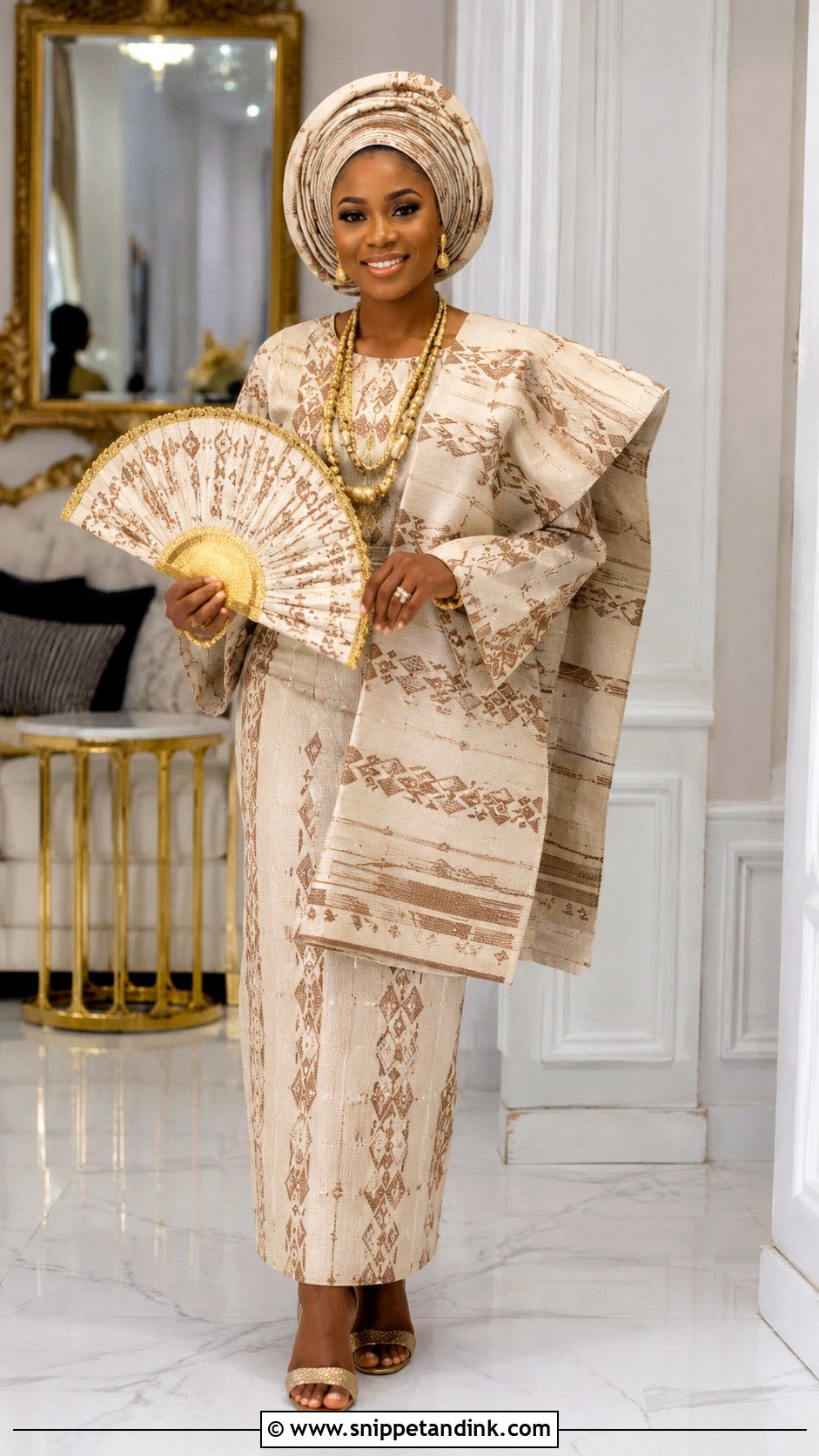 Aso Olona Yoruba Bride Attire - Snippet and Ink - 25 Yoruba Traditional Wedding Attire for Bride Ideas