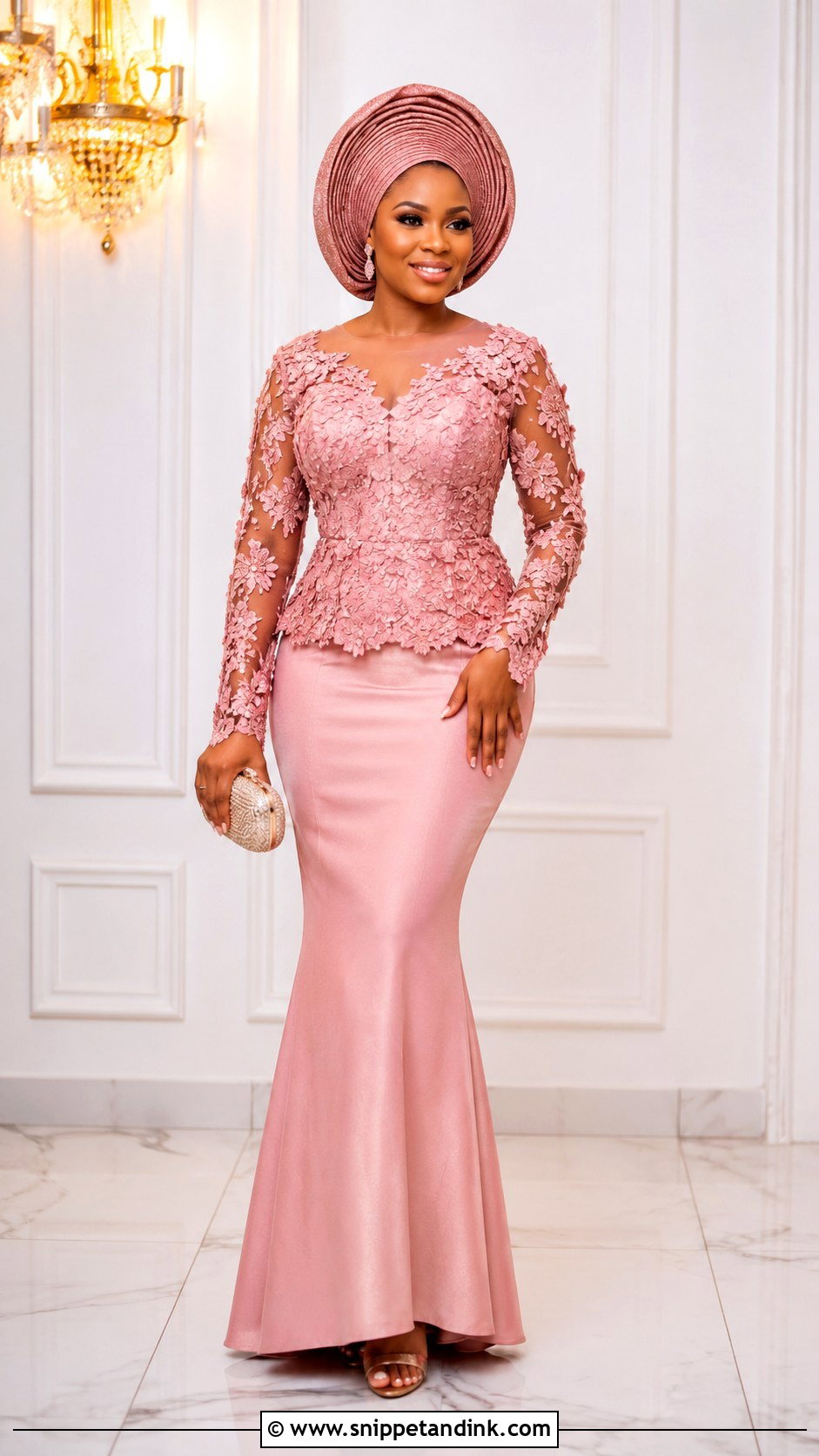 Asoebi 3D Lace Blouse And Mermaid Skirt - Snippet and Ink - 25 Asoebi Skirt and Blouse Lace Styles