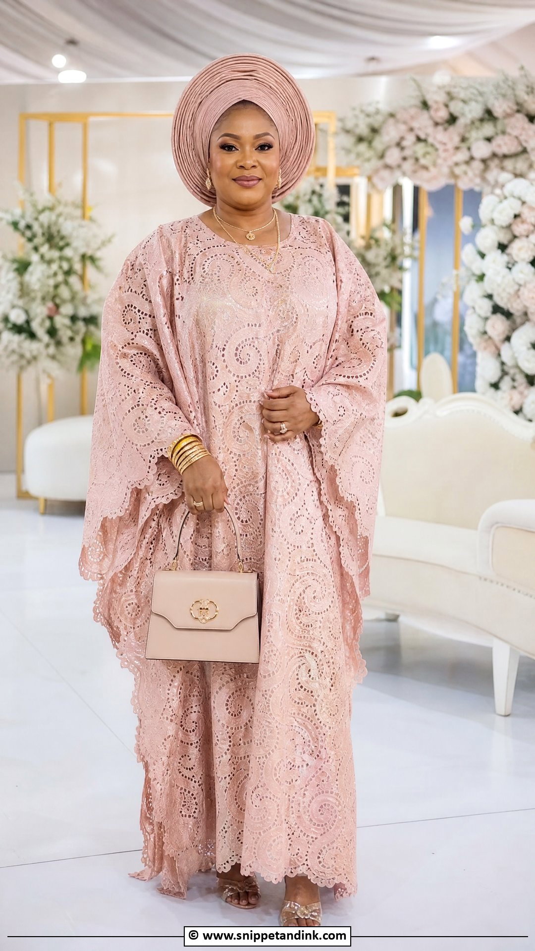 Asoebi Lace Bubu Gown - Snippet and Ink - 35 Classy Asoebi Lace Styles