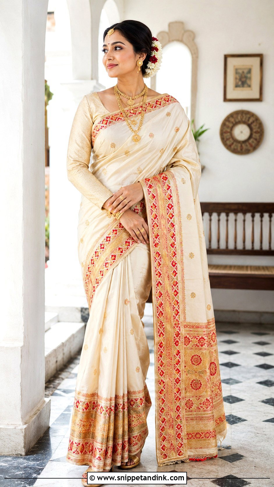 Assamese Mekhela Chador Bridal Outfit - Snippet and Ink - 20 South Asian Wedding Dress Ideas
