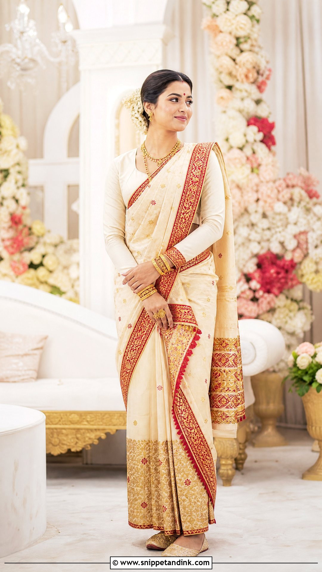 Assamese Mekhela Chador Wedding Look - Snippet and Ink - 25 Traditional Dress for Wedding Ideas