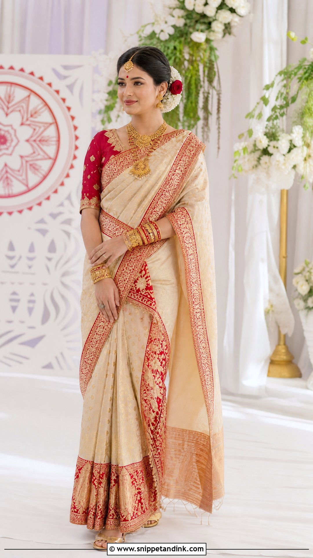 Assamese Mekhela Sador Bridal Outfit - Snippet and Ink - 20 Indian Bridal Wedding Dresses