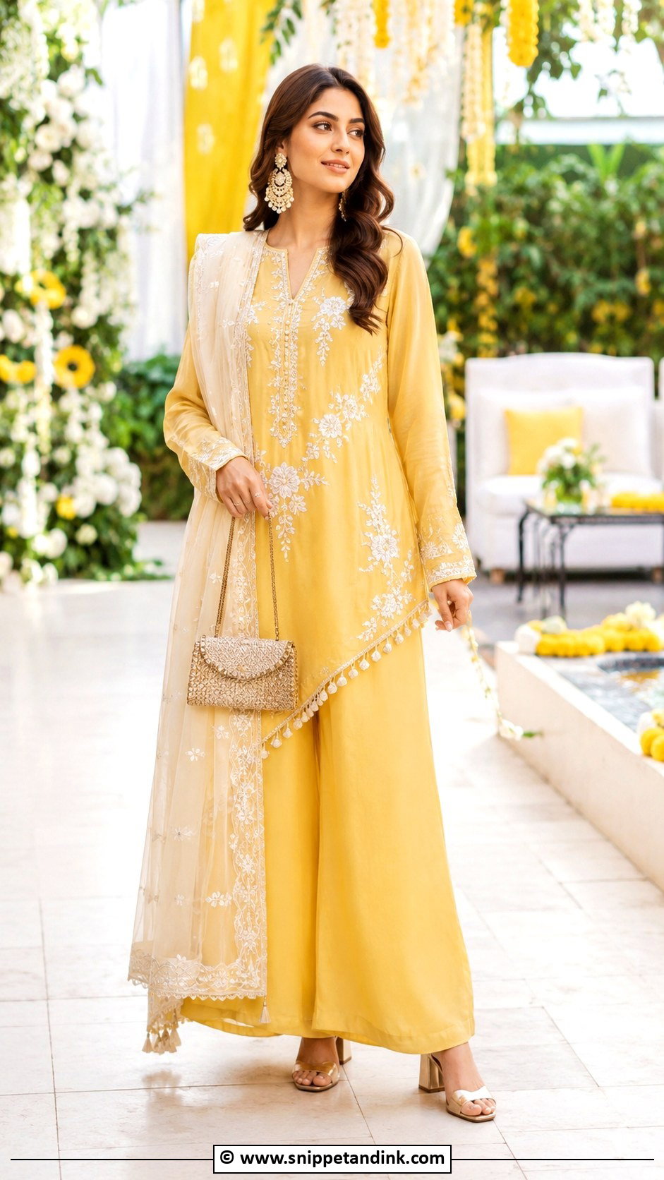 Asymmetric Kurta With Palazzo Outfit - Snippet and Ink - 30 Indowestern Wedding Outfits Women