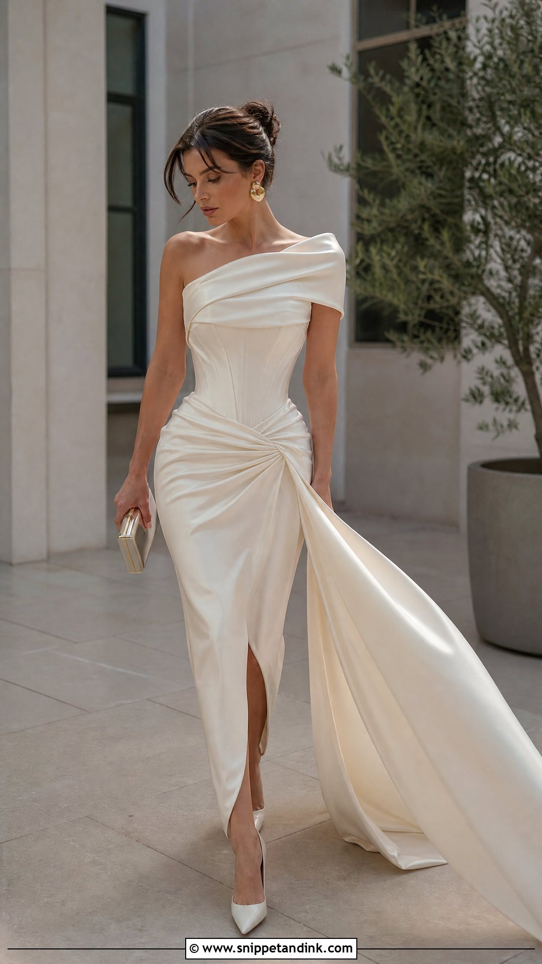 Asymmetric Mugler Wedding Dress - Snippet and Ink - 20 Mugler Wedding Dress Ideas