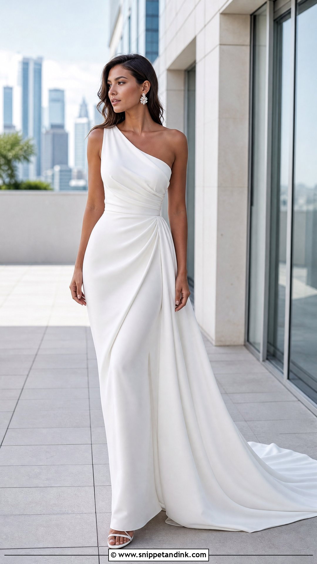 Asymmetric One Shoulder Wedding Dress - Snippet and Ink - 25 Future Wedding Dress Ideas