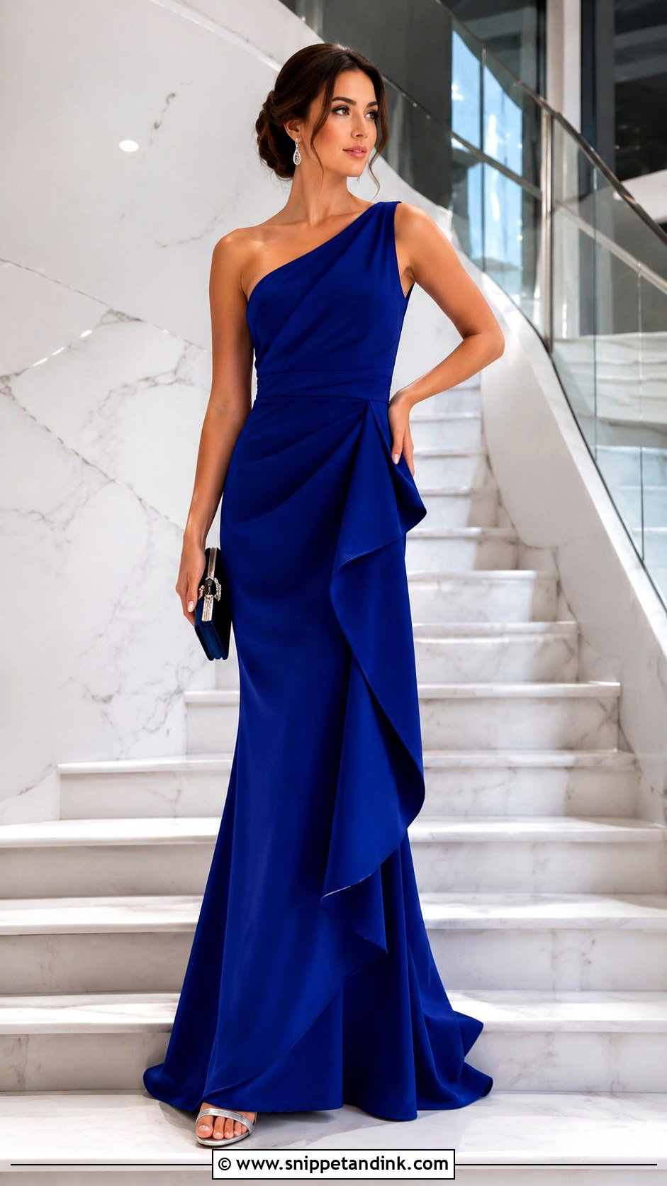 Asymmetric Ruffle Gown - Snippet and Ink - 20 Modern Gown Ideas