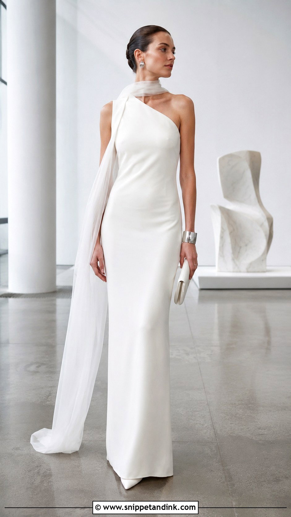 Asymmetric Victoria Beckham Wedding Dress - Snippet and Ink - 20 Victoria Beckham Wedding Dress Ideas