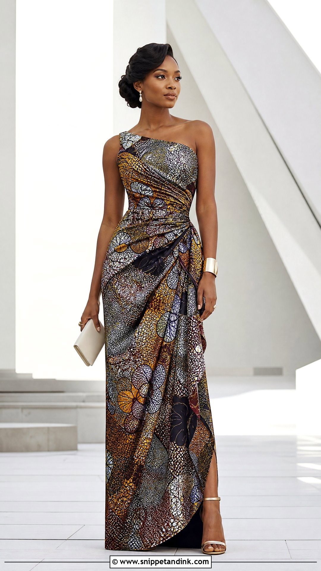 Asymmetrical Ankara Wedding Dress - Snippet and Ink - 25 Ankara Wedding Dress Ideas