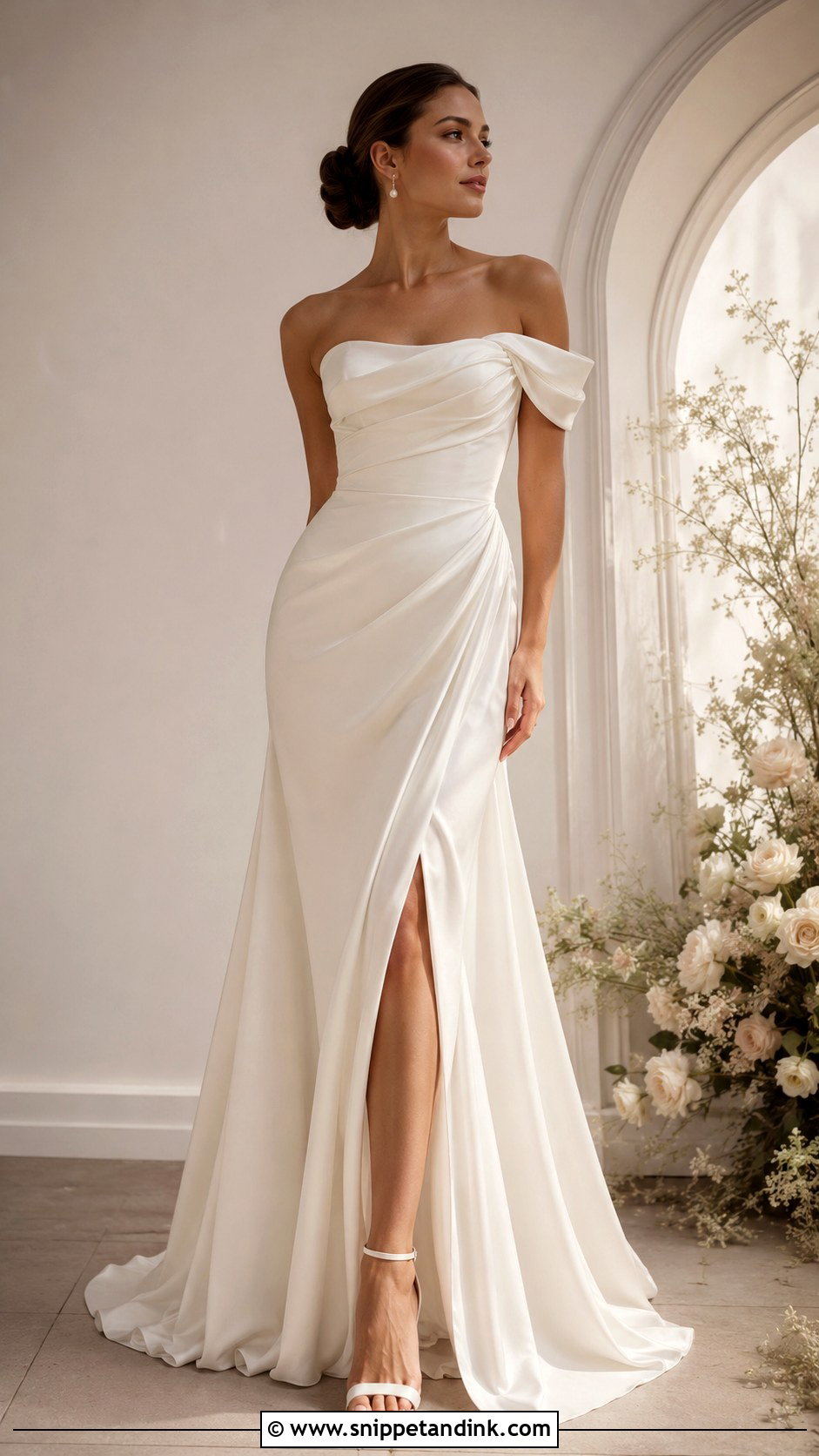 Asymmetrical Ball Gown Wedding Dress - Snippet and Ink - 25 Asymmetrical Wedding Dress Ideas
