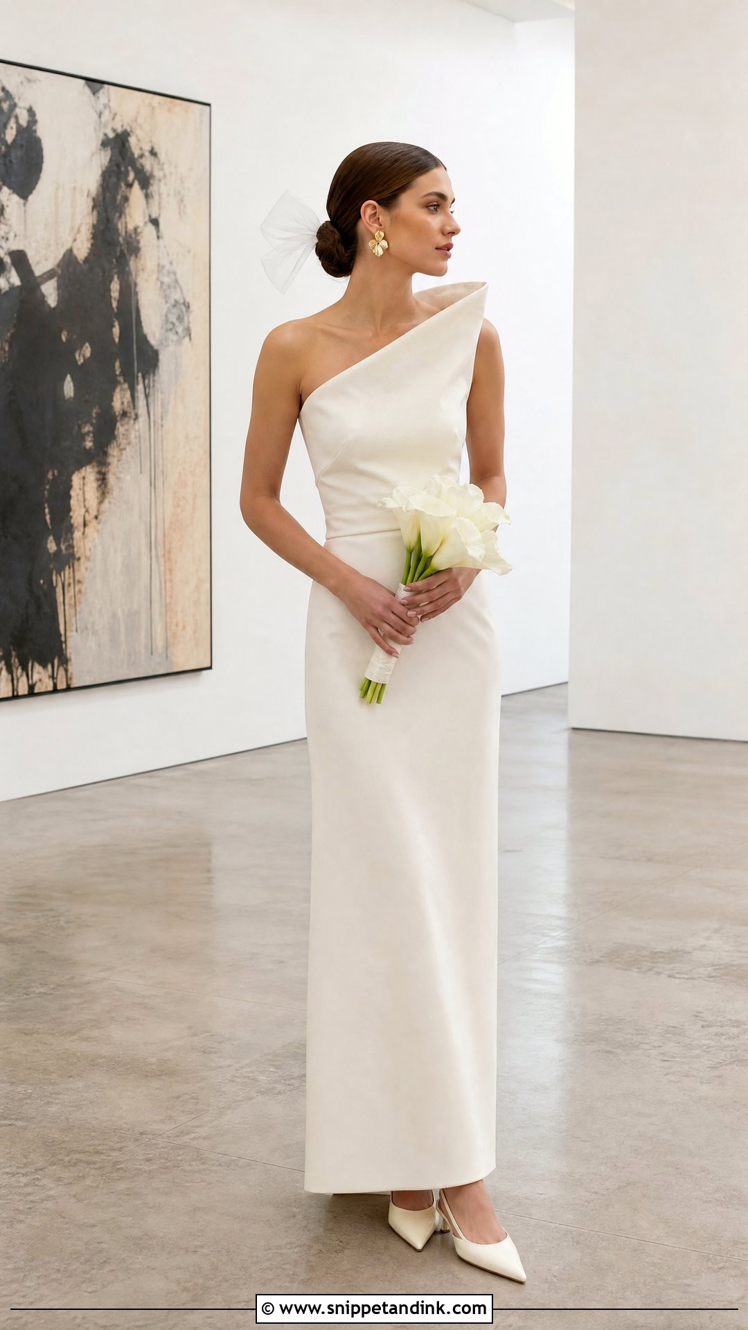 Asymmetrical Collar Wedding Dress - Snippet and Ink - 20 Wedding Dress with Collar Ideas