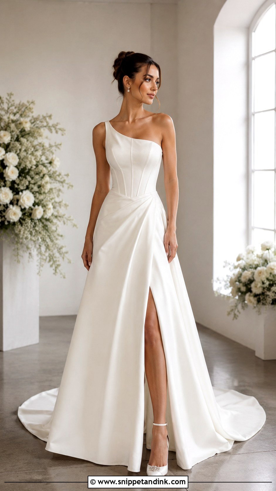 Asymmetrical Corset Wedding Dress - Snippet and Ink - 25 Asymmetrical Wedding Dress Ideas