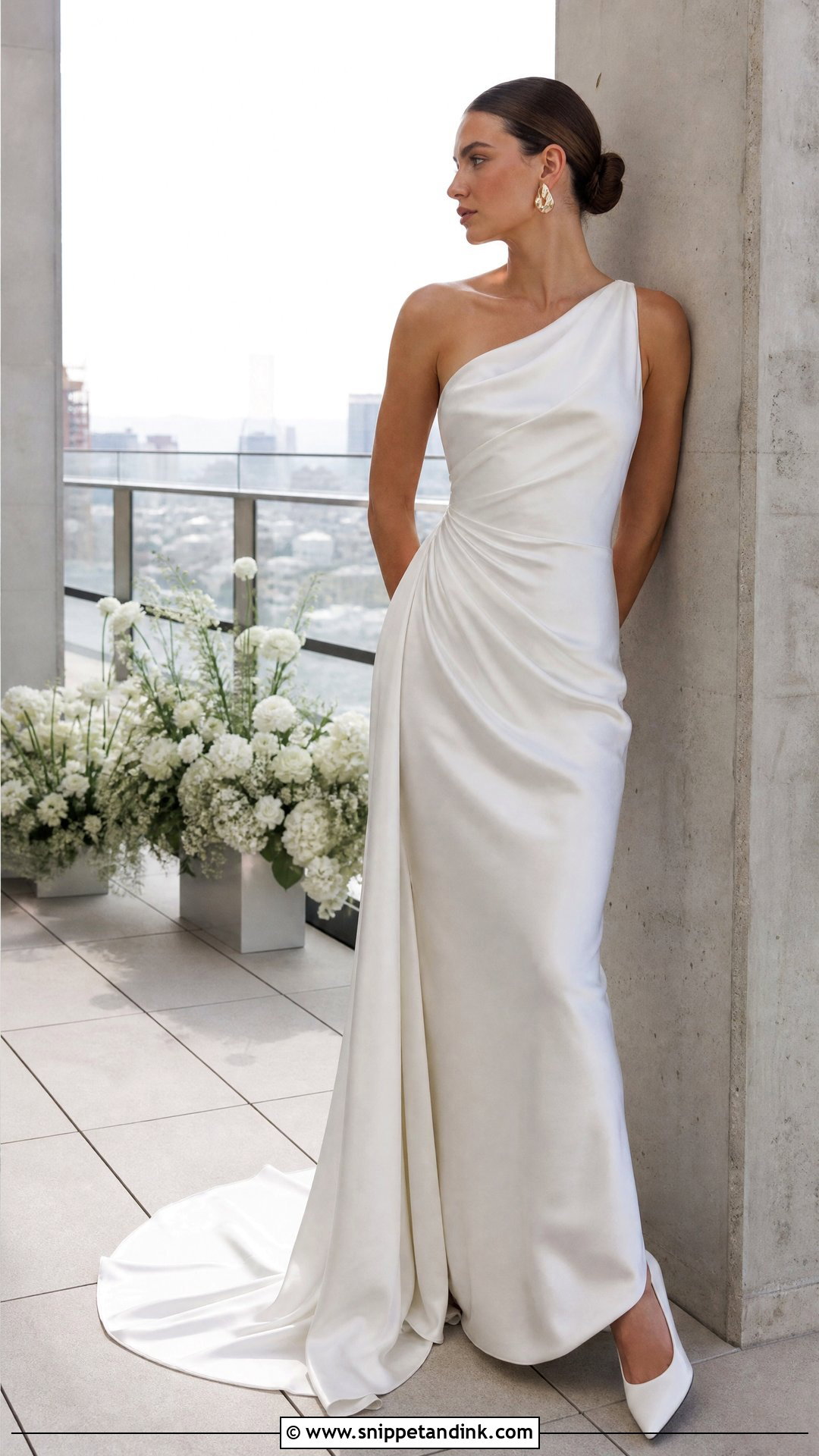 Asymmetrical Draped Wedding Dress - Snippet and Ink - 20 Wedding Dress 2025 Bride Ideas