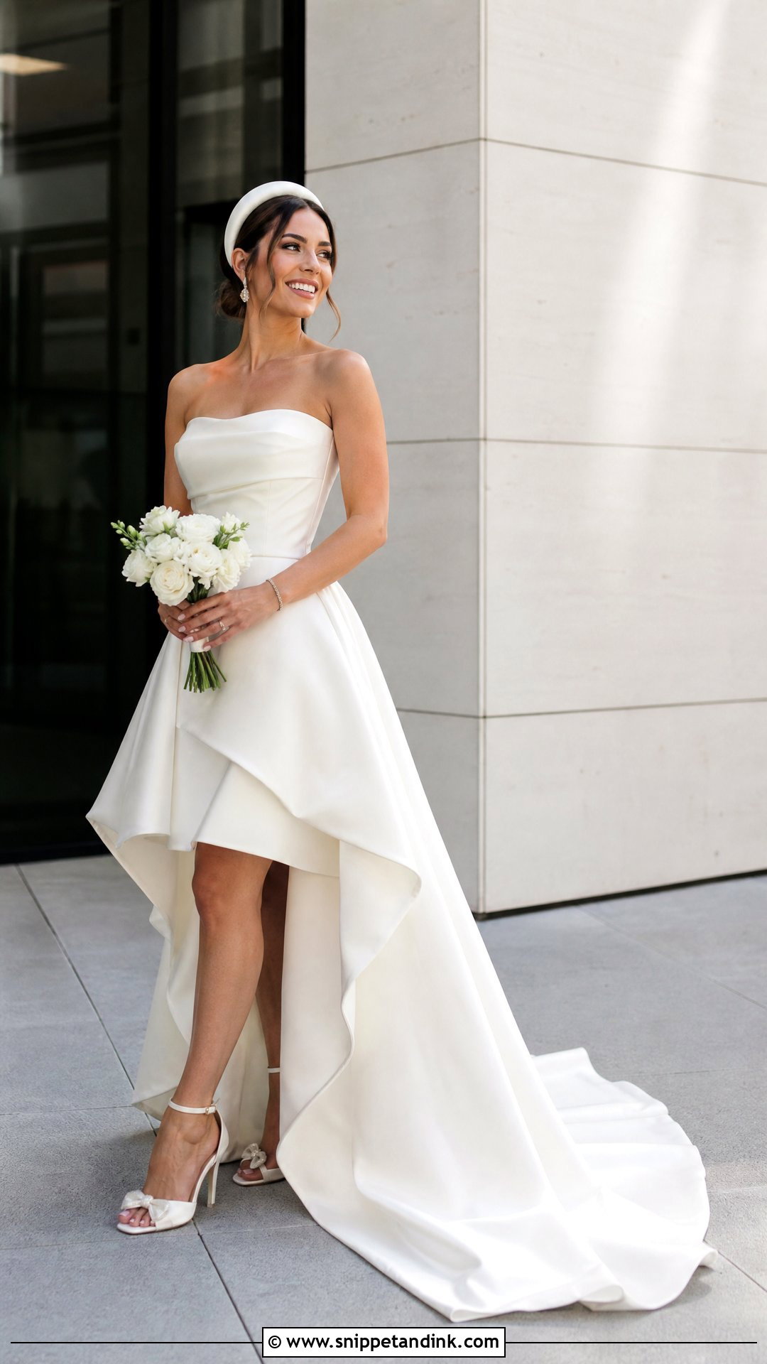 Asymmetrical Hem Bridal Dress - Snippet and Ink - 20 Unique Bridal Dresses