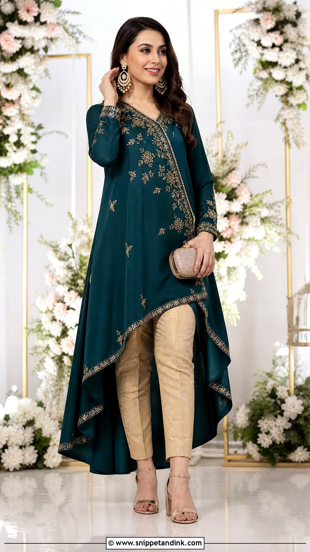 Asymmetrical Kurta Mehendi Outfit - Snippet and Ink - 25 Mehendi Night Outfit Ideas