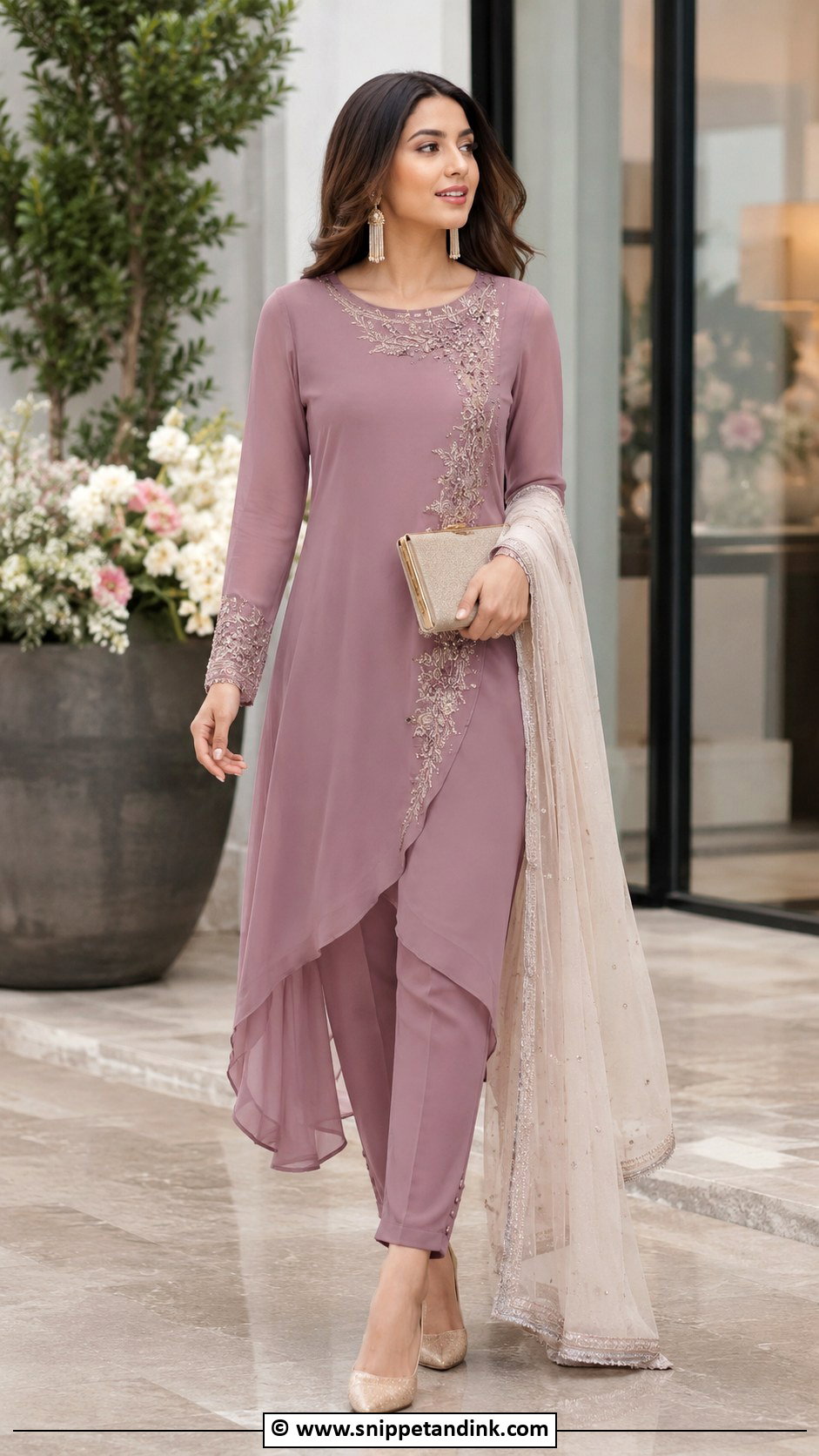 Asymmetrical Kurta Set - Snippet and Ink - 25 Wedding Kurta Set for Women Ideas