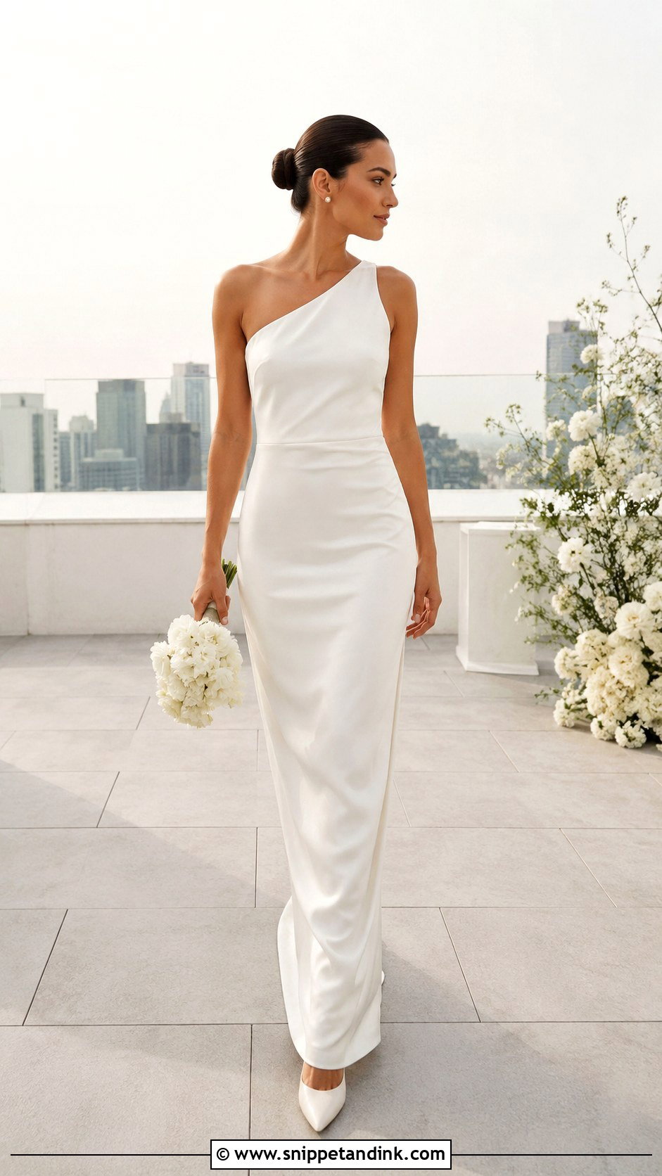 Asymmetrical Minimalist Wedding Dress - Snippet and Ink - 25 Asymmetrical Wedding Dress Ideas