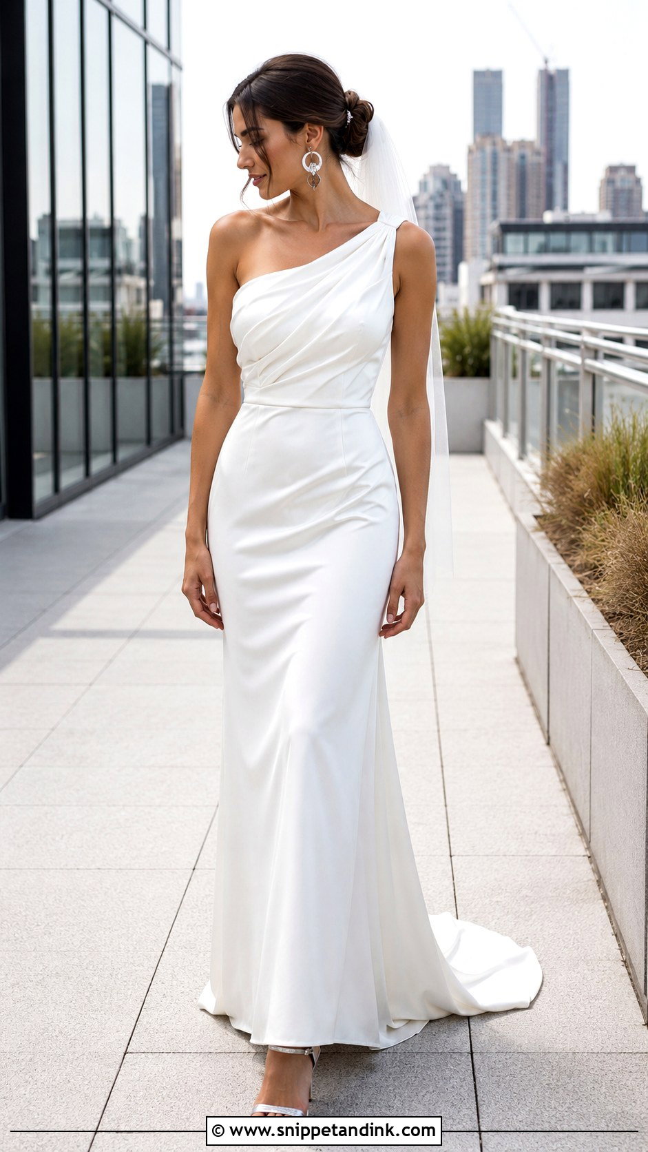 Asymmetrical One Shoulder Wedding Dress - Snippet and Ink - 20 Funky Wedding Dress Ideas