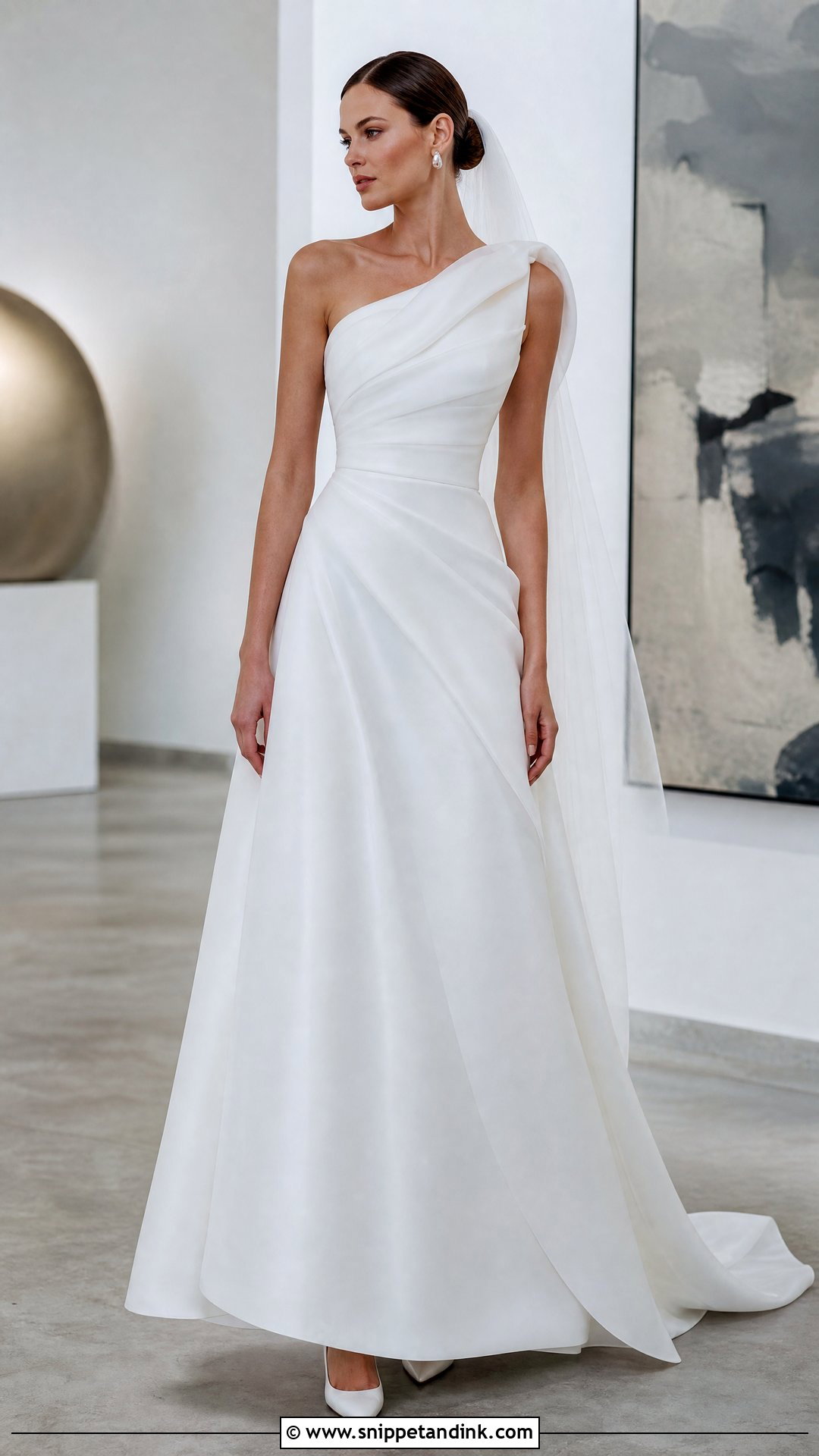 Asymmetrical Organza Wedding Gown - Snippet and Ink - 20 Organza Wedding Gown Ideas