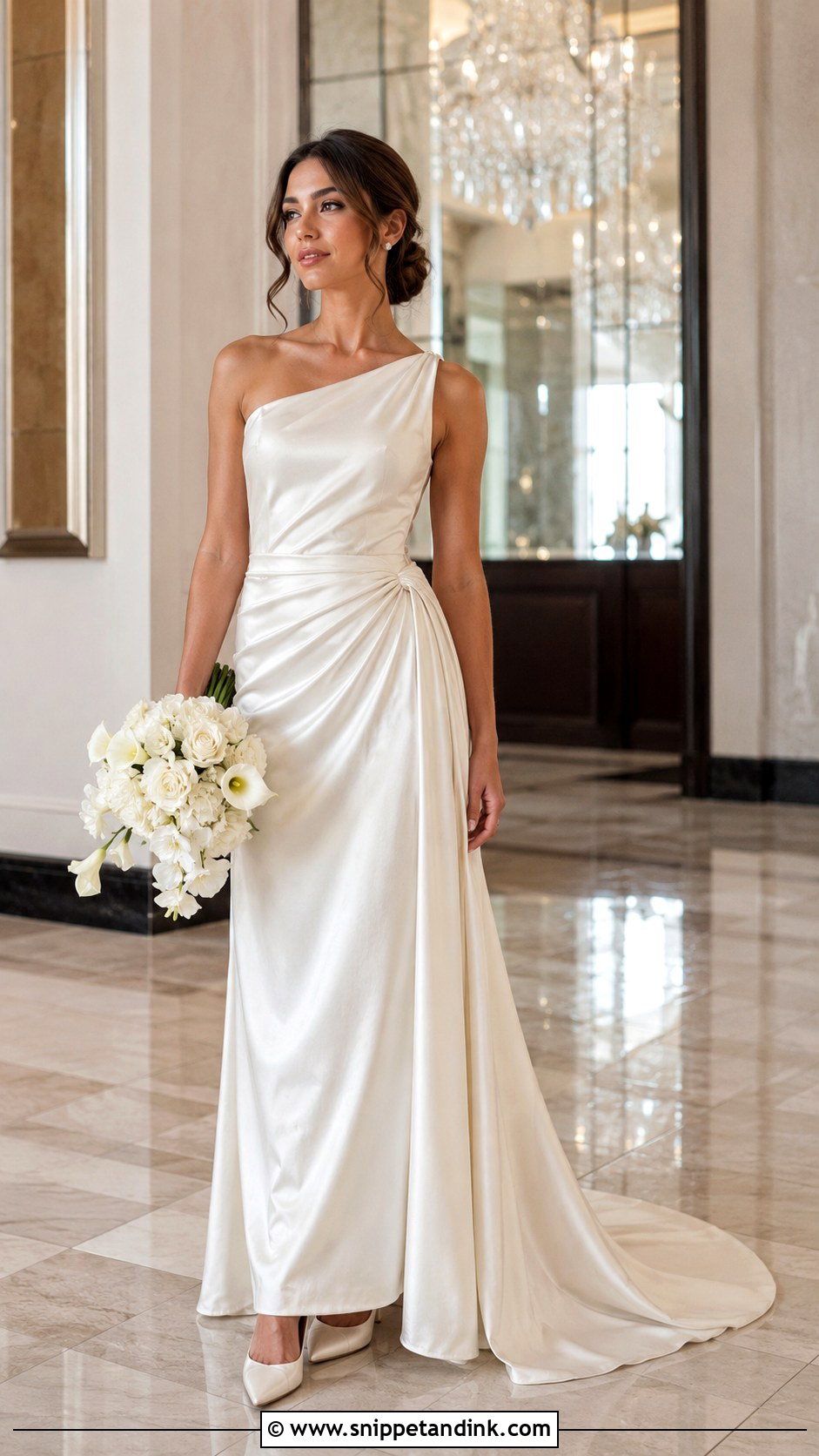 Asymmetrical Satin Wedding Dress - Snippet and Ink - 25 Asymmetrical Wedding Dress Ideas
