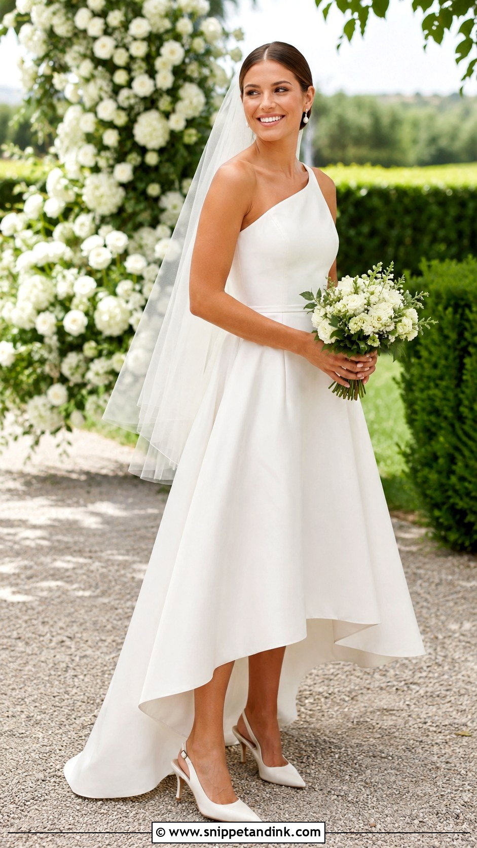 Asymmetrical Slip Wedding Dress - Snippet and Ink - 25 Asymmetrical Wedding Dress Ideas