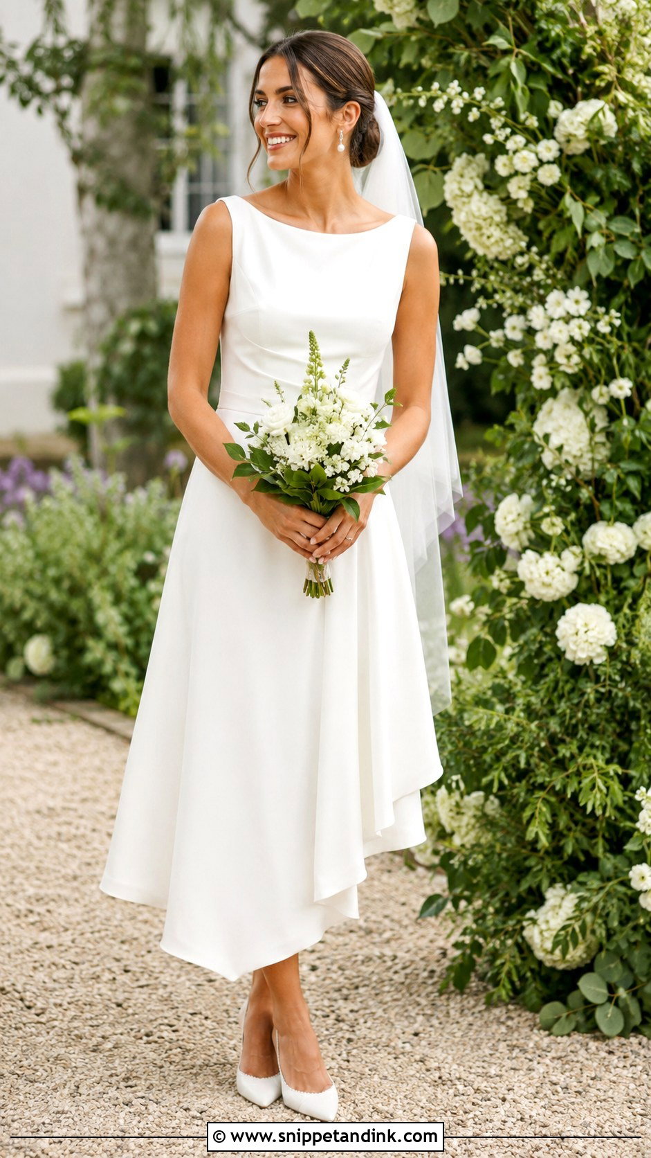 Asymmetrical Tea Length Wedding Dress - Snippet and Ink - 25 Asymmetrical Wedding Dress Ideas