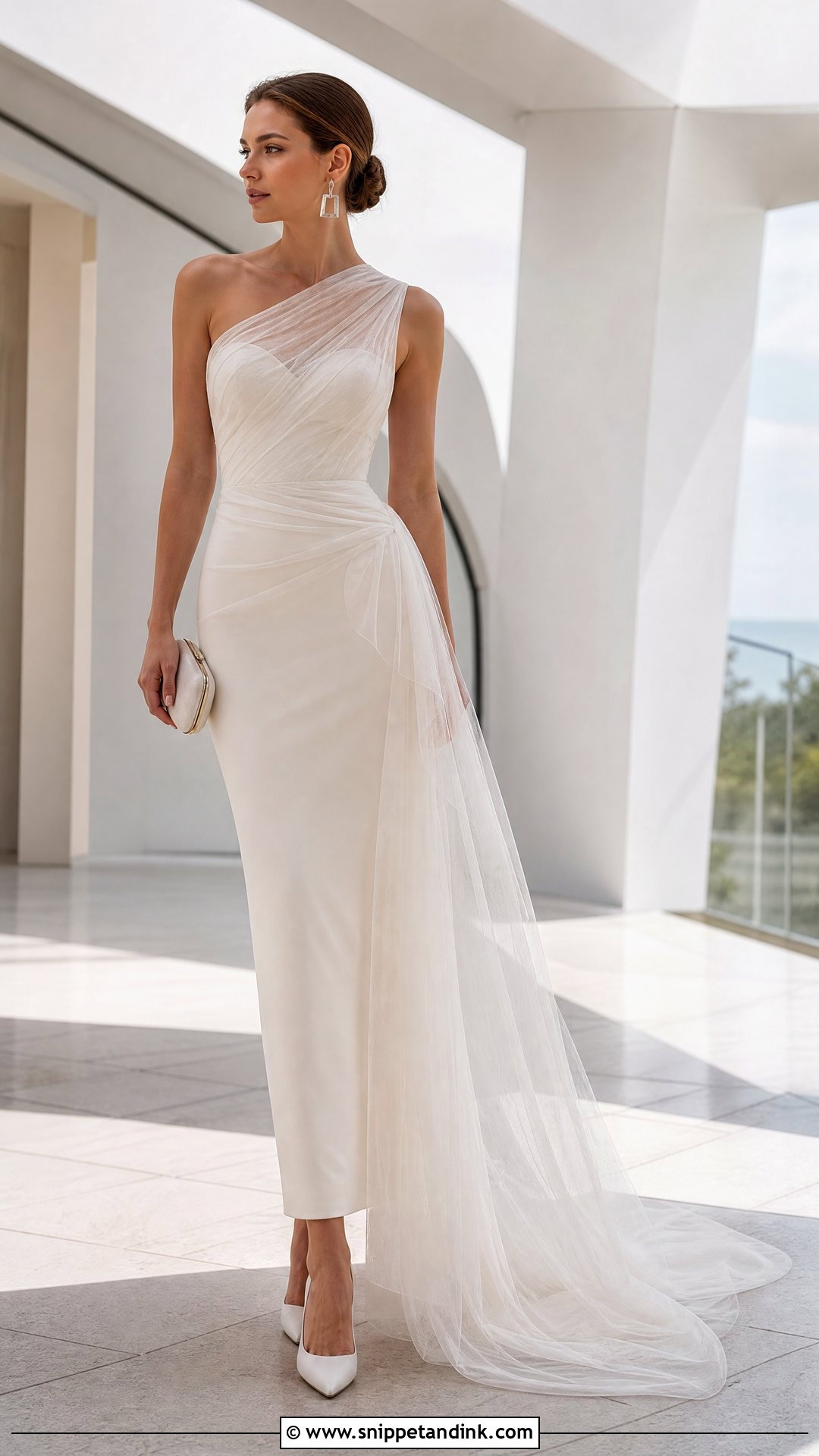 Asymmetrical Tulle Overlay Wedding Dress - Snippet and Ink - 20 Wedding Dress with Overlay Ideas
