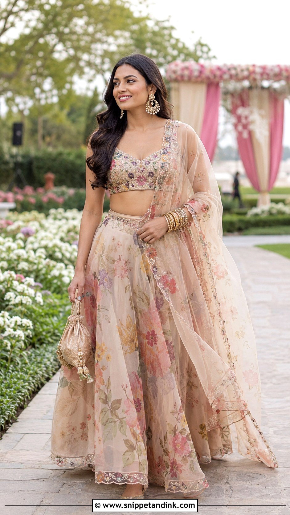 Athiya Shetty Organza Lehenga - Snippet and Ink - 20 Athiya Shetty Wedding Outfits