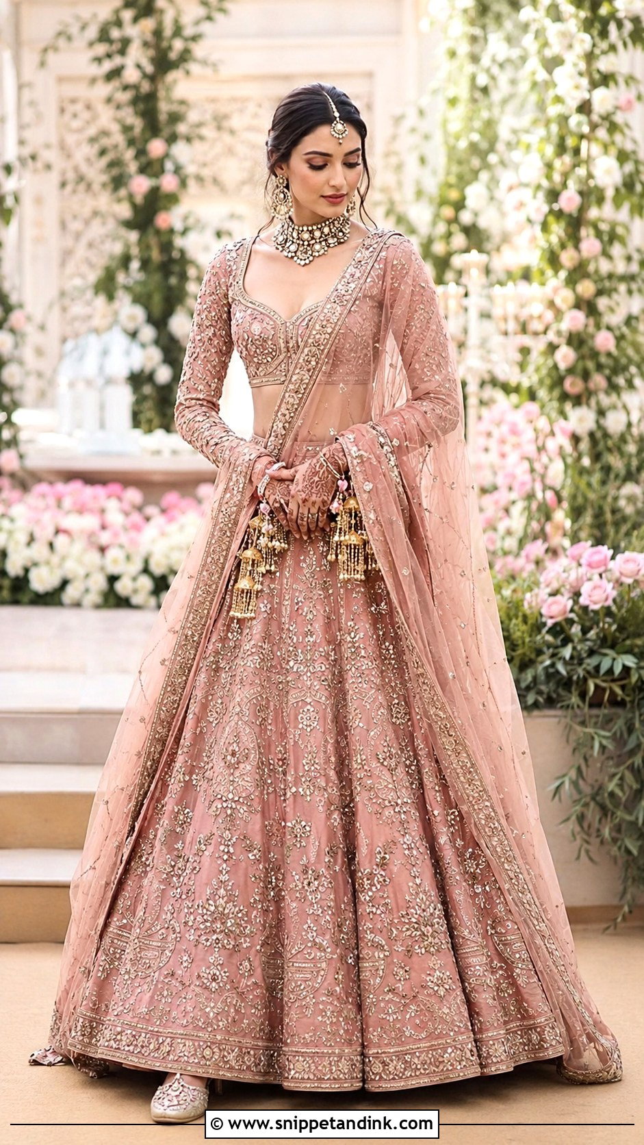 Athiya Shetty Peach Bridal Lehenga - Snippet and Ink - 20 Athiya Shetty Wedding Outfits