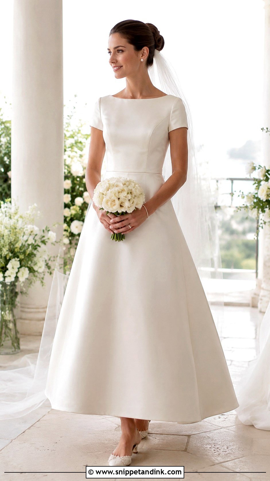 Audrey Hepburn Ankle Length Wedding Dress - Snippet and Ink - 20 Audrey Hepburn Wedding Dress Inspiration Ideas