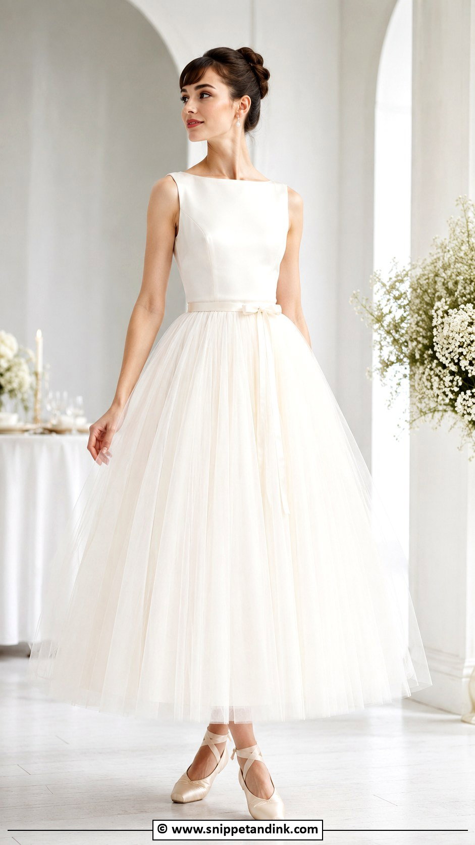 Audrey Hepburn Ballerina Wedding Dress - Snippet and Ink - 30 Audrey Hepburn Wedding Dress Ideas
