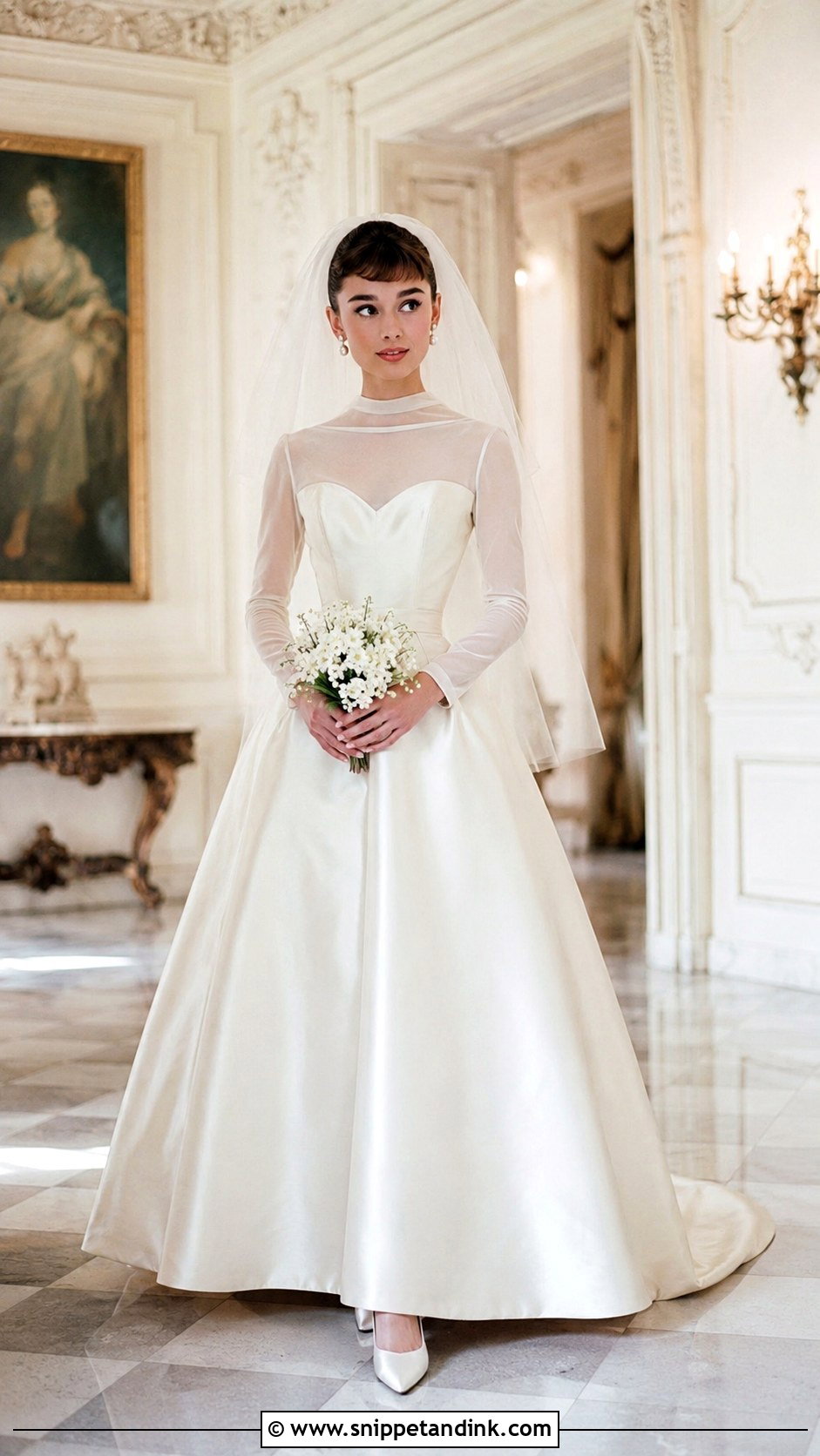 Audrey Hepburn Fontana Wedding Dress - Snippet and Ink - 20 Audrey Hepburn Wedding Dress Inspiration Ideas