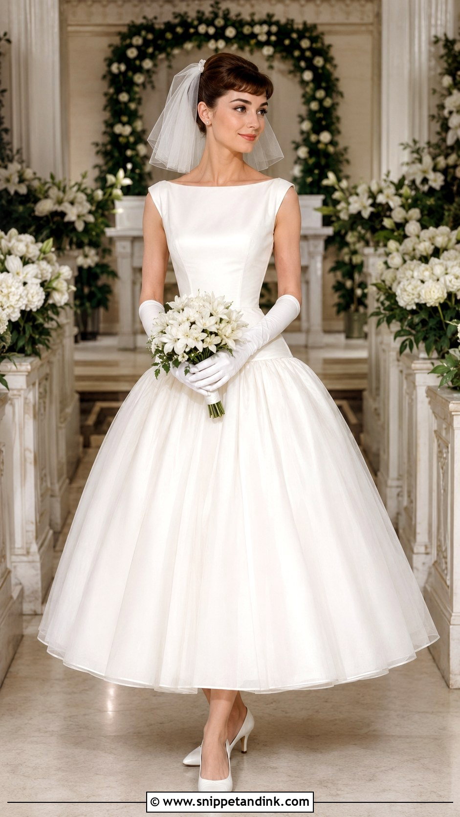 Audrey Hepburn Funny Face Wedding Dress - Snippet and Ink - 20 Audrey Hepburn Wedding Dress Inspiration Ideas
