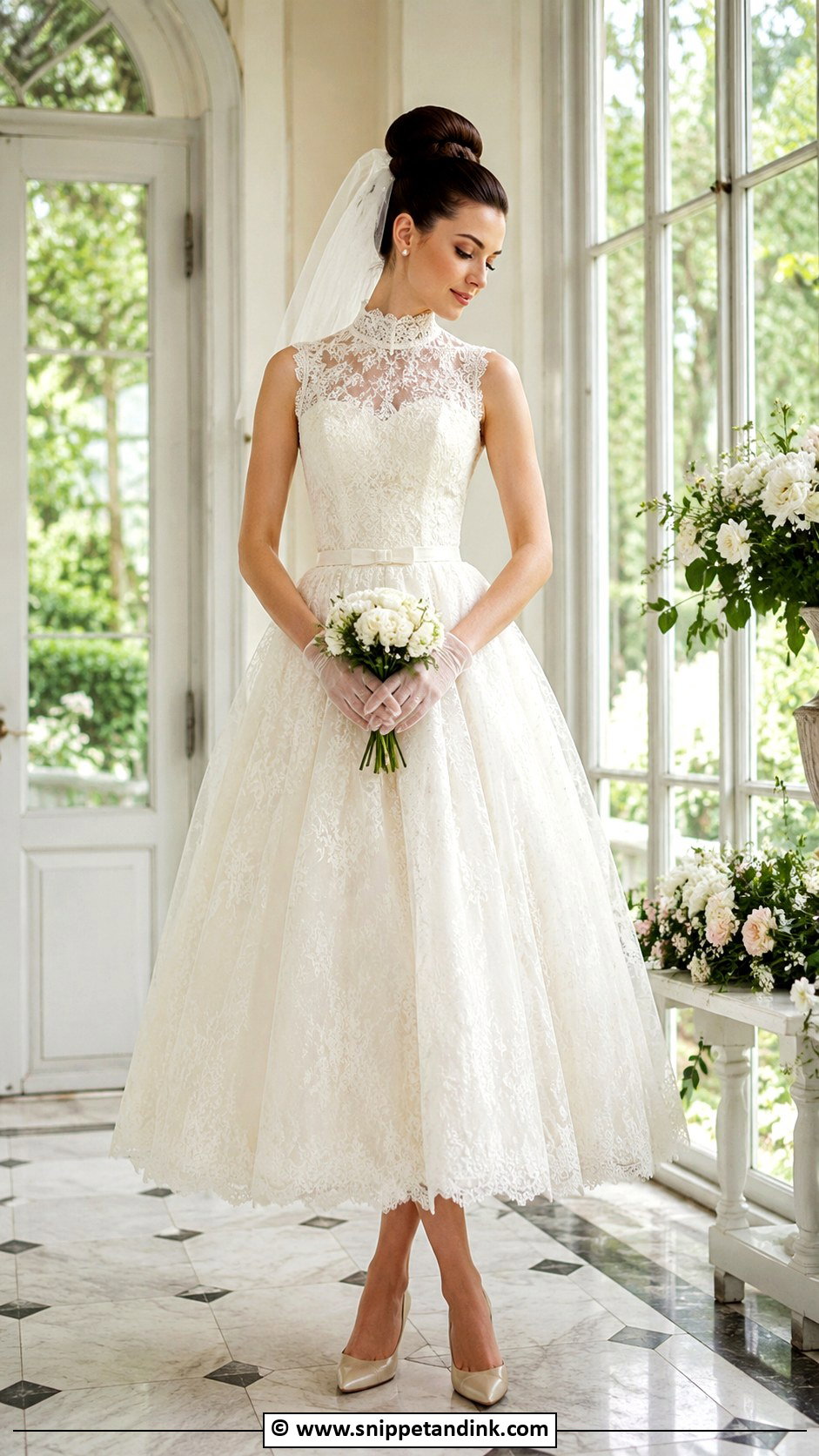 Audrey Hepburn Lace Wedding Dress - Snippet and Ink - 30 Audrey Hepburn Wedding Dress Ideas