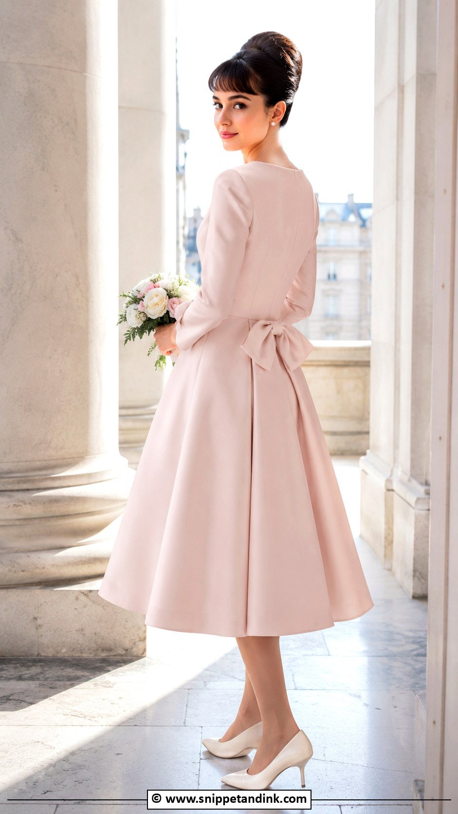 Audrey Hepburn Pink Wedding Dress - Snippet and Ink - 30 Audrey Hepburn Wedding Dress Ideas
