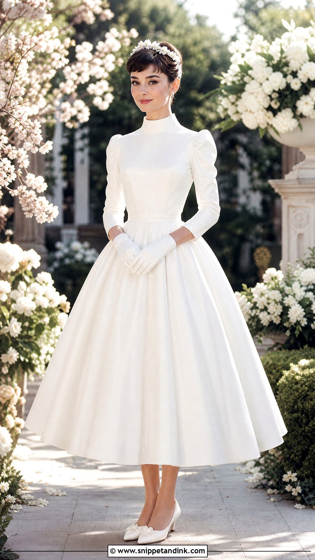 Audrey Hepburn Tea Length Wedding Dress - Snippet and Ink - 20 Celebrity Brides Ideas