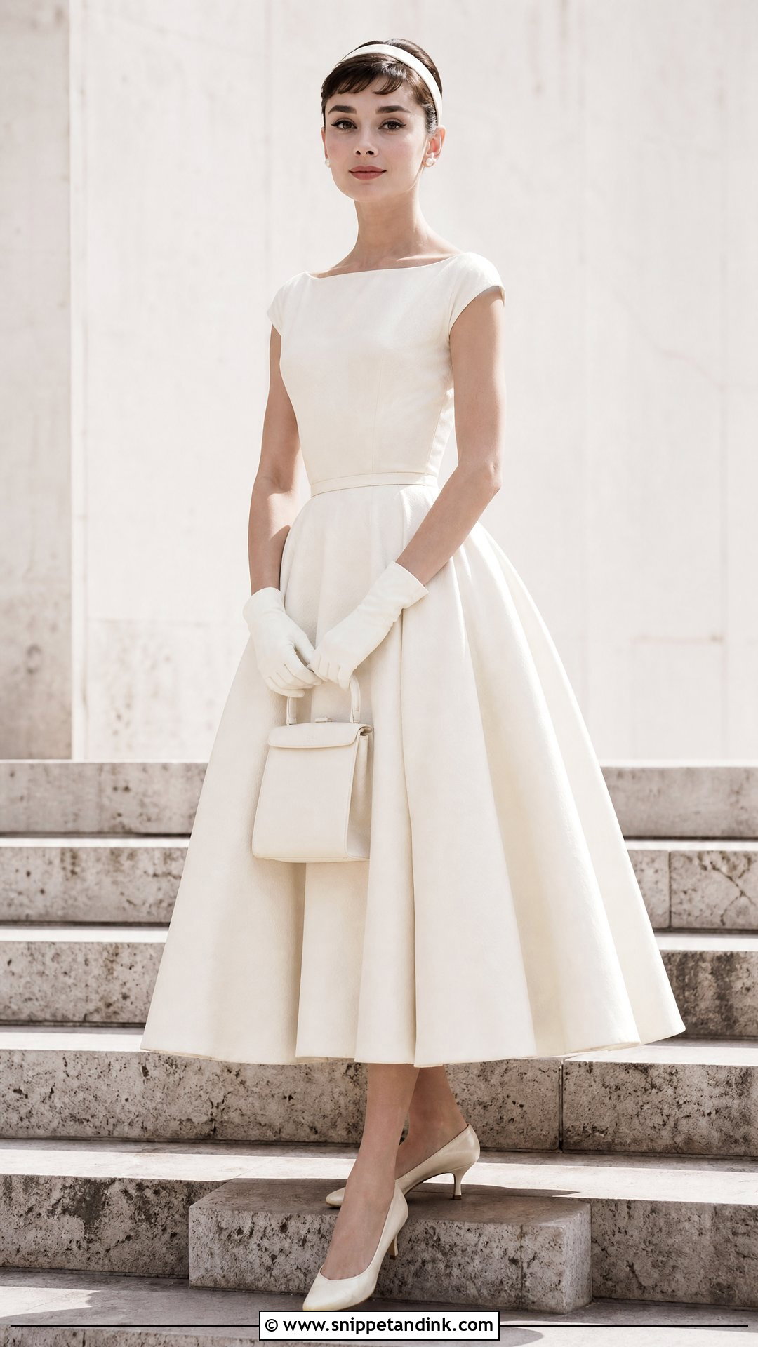 Audrey Hepburn Vintage Bride Outfit - Snippet and Ink - 20 Vintage Brides Ideas