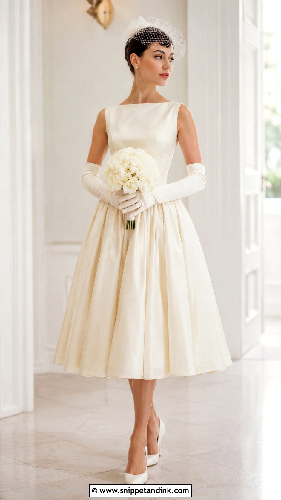 Audrey Hepburn Wedding Dress With Gloves - Snippet and Ink - 20 Audrey Hepburn Wedding Dress Inspiration Ideas