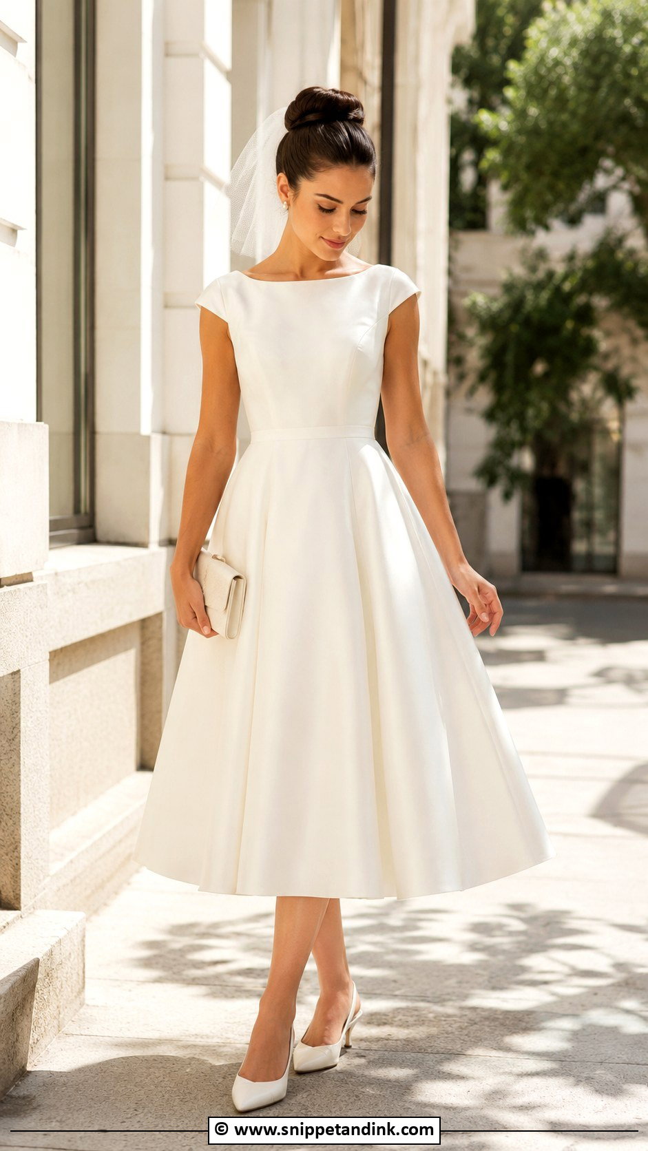 Audrey Hepburn Wedding Dress With Kitten Heels - Snippet and Ink - 30 Audrey Hepburn Wedding Dress Ideas