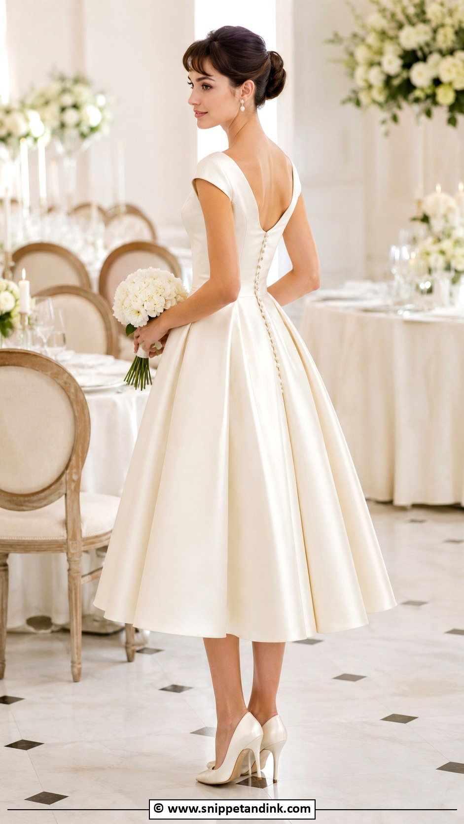Audrey Hepburn Wedding Dress With Off White Satin - Snippet and Ink - 30 Audrey Hepburn Wedding Dress Ideas