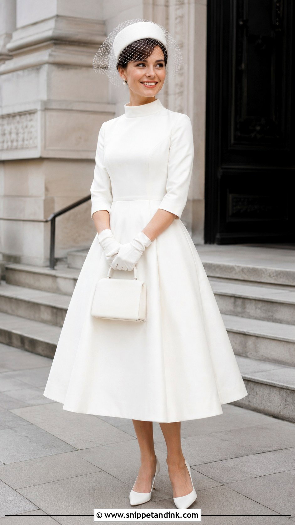 Audrey Hepburn Wedding Dress With Pillbox Veil - Snippet and Ink - 20 Audrey Hepburn Wedding Dress Inspiration Ideas