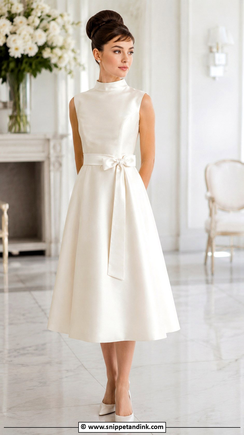 Audrey Hepburn Wedding Dress With Sash - Snippet and Ink - 30 Audrey Hepburn Wedding Dress Ideas