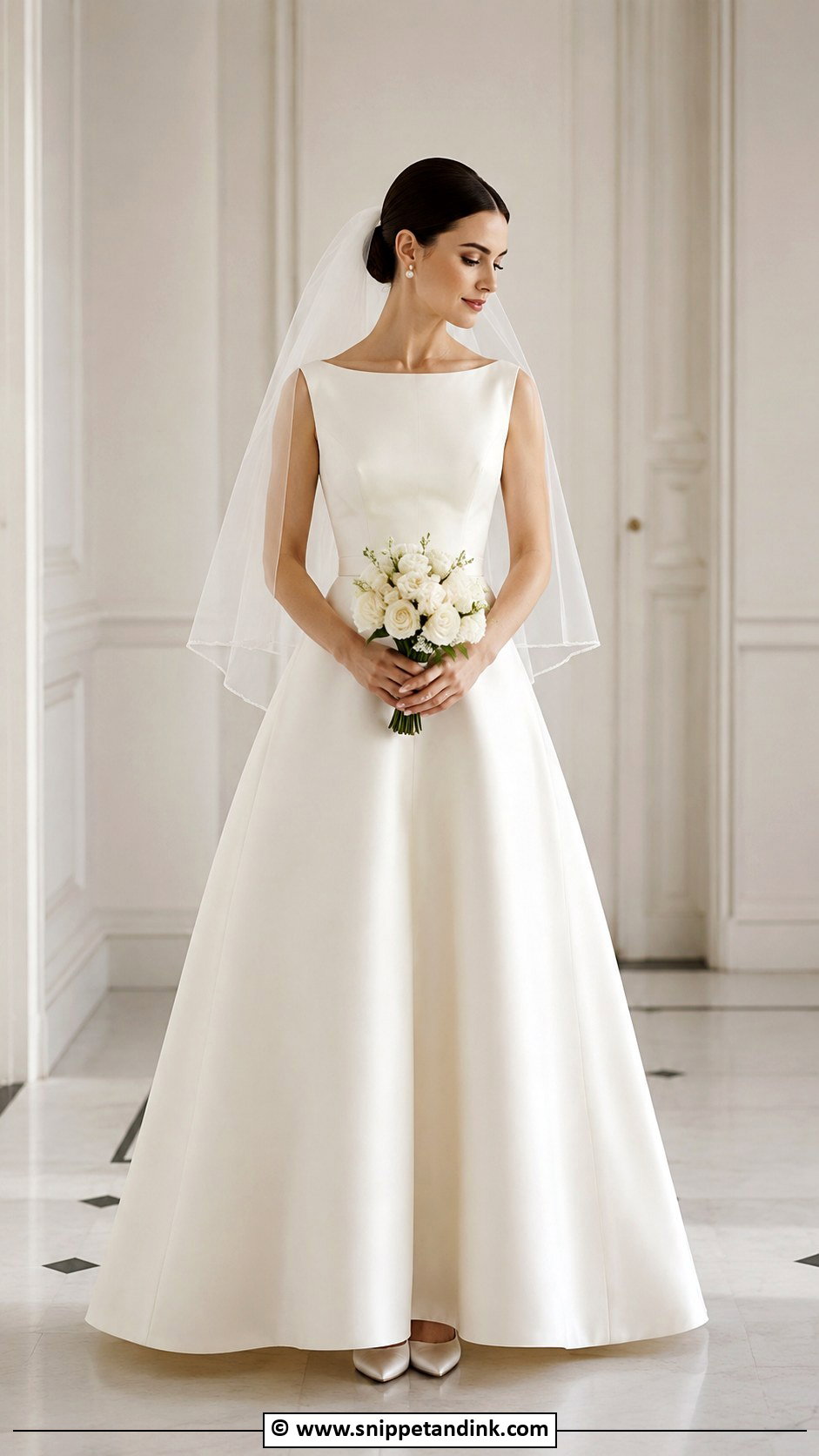 Audrey Hepburn Wedding Dress With Veil - Snippet and Ink - 30 Audrey Hepburn Wedding Dress Ideas